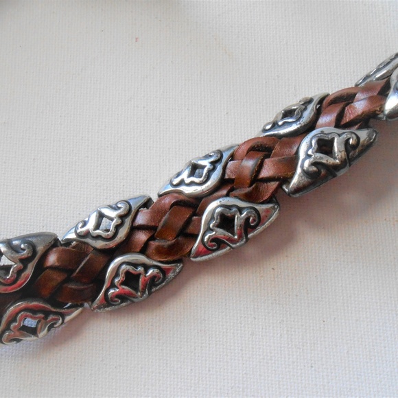 Woven Leather Concho Belt - Picture 5 of 7